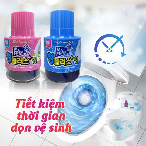 Chai thả bồn cầu Mr.Fresh 180g - Khử mùi, diệt khuẩn, hương táo quế, giúp bồn cầu luôn sạch sẽ, thơm mát và tiết kiệm thời gian vệ sinh.