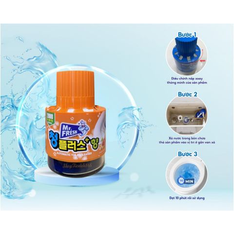 Chai thả bồn cầu Mr.Fresh 180g - Khử mùi, diệt khuẩn, hương táo quế, giúp bồn cầu luôn sạch sẽ, thơm mát và tiết kiệm thời gian vệ sinh.