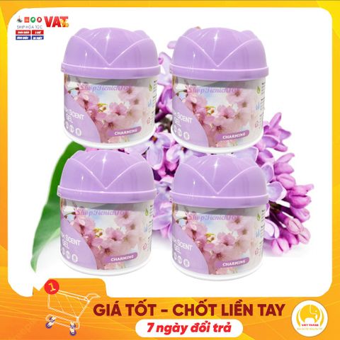 Bộ 4 Sáp Thơm Hando 87g - Khử Mùi, Hương Hoa Hồng, Hương Tươi Mát Cho Phòng Ngủ, Nhà Bếp, Xe Hơi - Hương Liệu Pháp Tự Nhiên