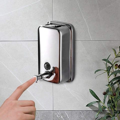 Bình Đựng Nước Rửa Tay Dầu Gội Sữa Tắm Inox 800ML Sang Trọng, Tiết Kiệm Để Trên Bàn Rửa  - Dụng Cụ Gia Đình Tiện Lợi