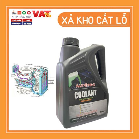 Nước làm mát ô tô AUTOPRO GREEN COOLANT 2L - Giảm nhiệt, chống ăn mòn, công nghệ AIT, bền bỉ, tiết kiệm cho động cơ ô tô
