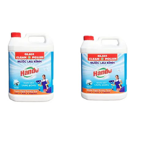 Nước Lau Kính Hando 5L Hương Bạc Hà - Sáng Bóng, Không Để Lại Vệt, Duy Trì Bụi Bẩn - Sản Phẩm An Toàn Cho Mọi Bề Mặt Kính