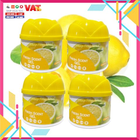 Bộ 4 Sáp Thơm Phòng Hando 87g - Khử Mùi, Hương Hoa Hồng, Chanh, Dâu, Táo - Không Gian Sảng Khoái, Tươi Mát