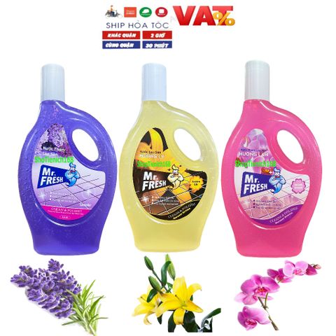 Nước Lau Sàn Diệt Khuẩn Mr.Fresh 1.1L - Hương Cam Quế Tự Nhiên, Sạch Đẹp, Khử Mùi Hôi, Dễ Sử Dụng cho Mọi Bề Mặt