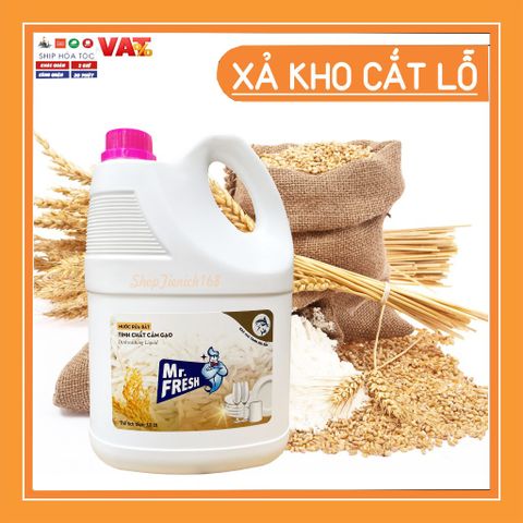 Nước Rửa Chén Mr.fresh 3.8L làm sạch nhanh các vết dầu mỡ,dịu nhẹ với da tay NHIỀU HƯƠNG