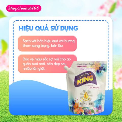 Nước Giặt Xả Lưu Hương Golden king 3,2Kg Hương Nồng Nàn Quyến rũ 358708