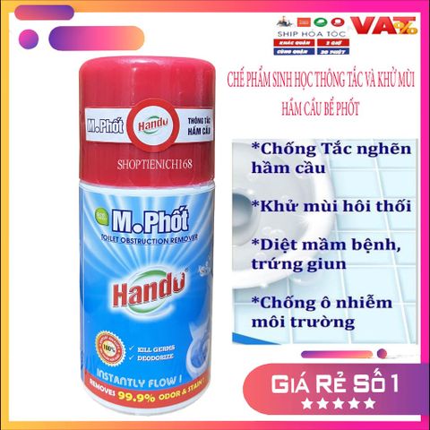 Chai Thông Tắc Hầm Cầu Hando 600ml - Giải Quyết Tắc Nghịn, Khử Mùi Hôi Hiệu Quả, Dễ Sử Dụng, Tiết Kiệm Thời Gian