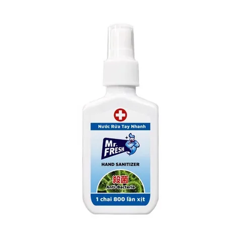 Chai xịt rửa tay khô diệt khuẩn nhanh Mr. Fresh 120ml - Kháng khuẩn hiệu quả, làm sạch tay và bảo vệ sức khỏe mọi lúc mọi nơi