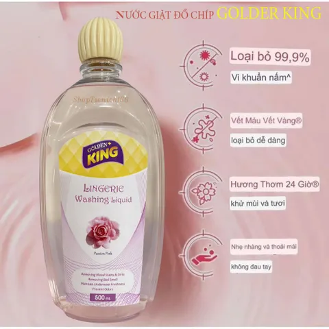 Nước giặt đồ Chíp Golden king 500ml Hương Gió Xuân 358728