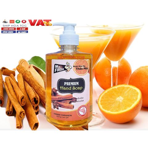 Nước Rửa Tay Khử Mùi Diệt Khuẩn Mr.Fresh 500ml - Hương Chanh Xả Cao Cấp, Giữ Sạch Tay và Thơm Mát, Phù Hợp Với Mọi Loại Da