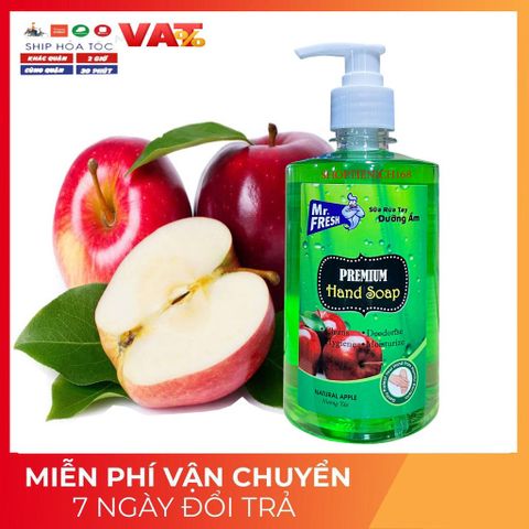 Nước Rửa Tay Khử Mùi Diệt Khuẩn Mr.Fresh 500ml - Hương Xả Chanh Mát Lạnh, Bảo Vệ Tay Khỏi Vi Khuẩn, Dưỡng Da Mềm Mại