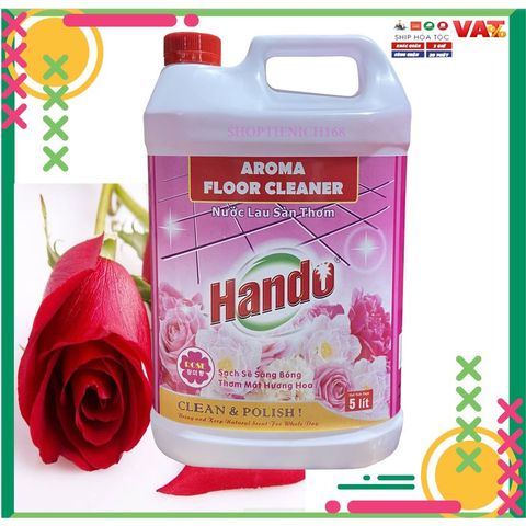 Nước Lau Sàn Hando 5L Diệt Khuẩn Hương Lavender - Sạch Bóng An Toàn Cho Sàn Nhà, Hương Thơm Lưu Lại Lâu