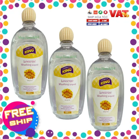 Nước giặt đồ Chíp Golden king 500ml Hương Hồng,Gió Xuân 358780