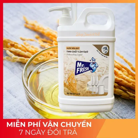 Nước rửa chén bát siêu sạch Mr.Fresh 1.6L TINH CHẤT CÁM GẠO