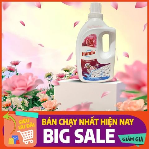 Nước Giặt Bảo Vệ Sợi Vải Hando 4L - Hương Harmony Thơm Mát, An Toàn Cho Da Nhạy Cảm, Dành Cho Vải Lụa và Đồ Lót