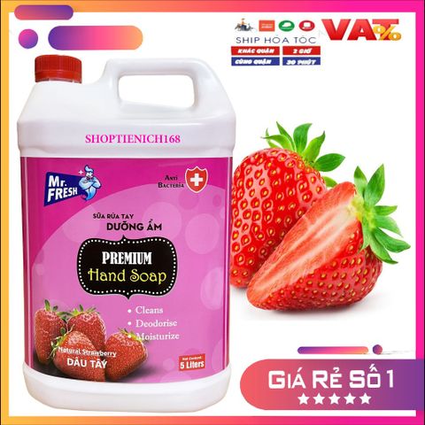 Nước Rửa Tay Premium Mr Fresh 5L Hương Quế - Khử Mùi, Kháng Khuẩn, Dưỡng Da Mềm Mại, Made in Korea