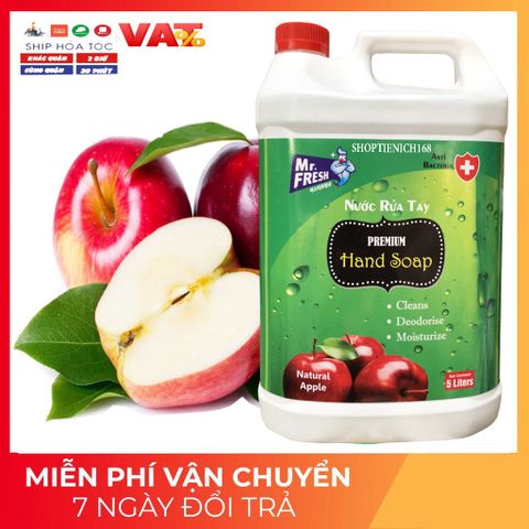 Nước Rửa Tay Premium Mr Fresh 5L Hương Quế - Khử Mùi, Kháng Khuẩn, Dưỡng Da Mềm Mại, Made in Korea