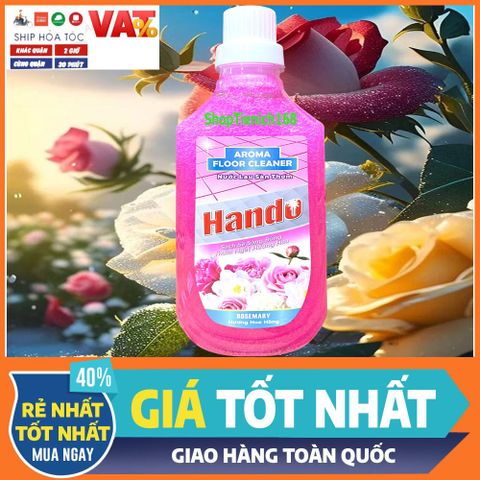 Nước Lau Sàn Đậm Đặc Siêu Sạch Hando 1L Hương Quế - Giải Pháp Vệ Sinh An Toàn Cho Gia Đình, Chất Tẩy Rửa Đặc Biệt Nhẹ Nhàng, Kháng Khuẩn