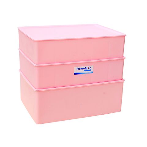Bộ 3 Khay Đựng Đồ Lót Homestar - Hộp Nhựa Cao Cấp Tiết Kiệm Không Gian, Phân Loại Gọn Gàng, An Toàn Nhựa Thân Thiện Môi Trường