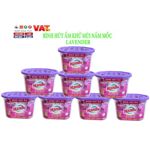 Bộ 5 Bình Hút Ẩm Hando Lavender 450ml - Khử Mùi, Hút Ẩm Hiệu Quả Cho Không Gian Sống Thoáng Mát