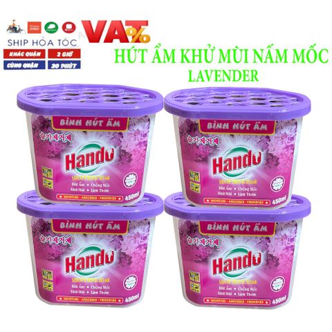 Bộ 5 Bình Hút Ẩm Hando Lavender 450ml - Khử Mùi, Hút Ẩm Hiệu Quả Cho Không Gian Sống Thoáng Mát