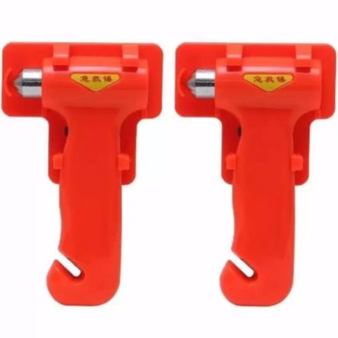 Bộ 2 Búa Thoát Hiểm Kèm Đèn Pin LED 3 Bóng Carfu - Dụng Cụ An Toàn Cho Xe Ô Tô, Tàu, Nhà Kính Hàng Đầu