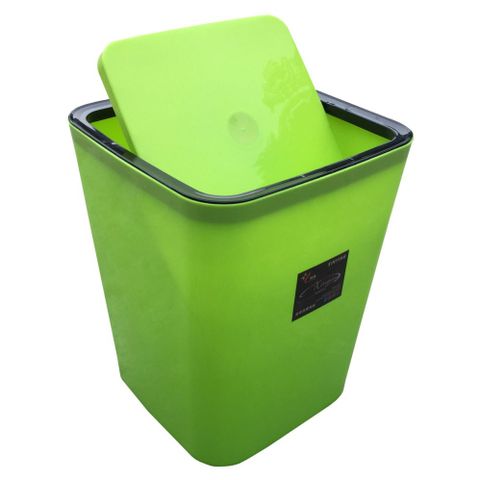 Bộ 2 Thùng Rác Gia Đình Nhựa Cao Cấp Nắp Bập Bênh Xanh Lá Xanh Dương - Giải Pháp Giữ Nhà Gọn Gàng Ngăn Nắp