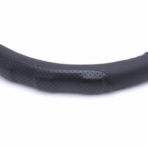 Vòng Da Bọc Vô Lăng Super 39-40cm - Trang Trí & Bảo Vệ Vô Lăng Ô Tô, Màu Đen, Sang Trọng, Phong Cách Cá Nhân