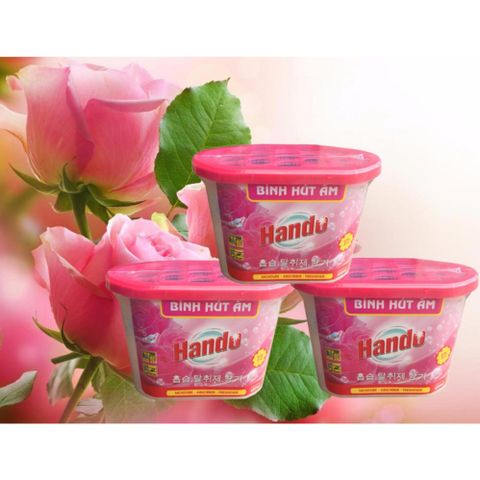 Bộ 5 Bình Hút Ẩm Hando Hồng 450ml - Chống Mốc, Khử Mùi, Giữ Đồ Khô Ráo, Phù Hợp Với Thời Tiết Nóng Ẩm Việt Nam