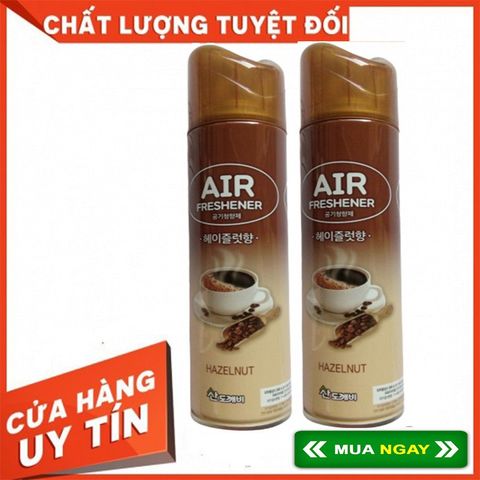 Bộ 2 Nước Hoa Xịt Phòng Sandokkaebi 370ML Hương Hazelnut - Khử Mùi Không Gian Sống Tươi Mát, An Toàn Cho Sức Khỏe