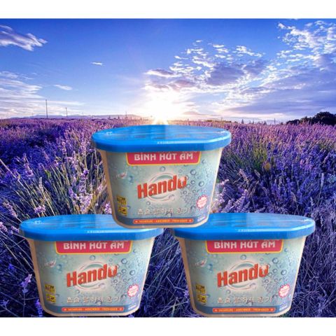 Bộ 6 bình hút ẩm Hando 450ml - Giảm ẩm, khử mùi hiệu quả với hương hoa hồng cho không gian sống thoáng đãng