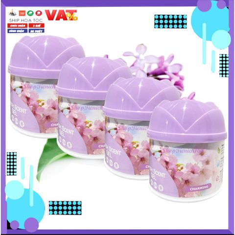 Bộ 4 Sáp Thơm Khử Mùi Hando 87g - Hương Chanh Tươi Mát, Khử Mùi Tự Nhiên Cho Phòng Ngủ, Phòng Tắm, Xe Hơi