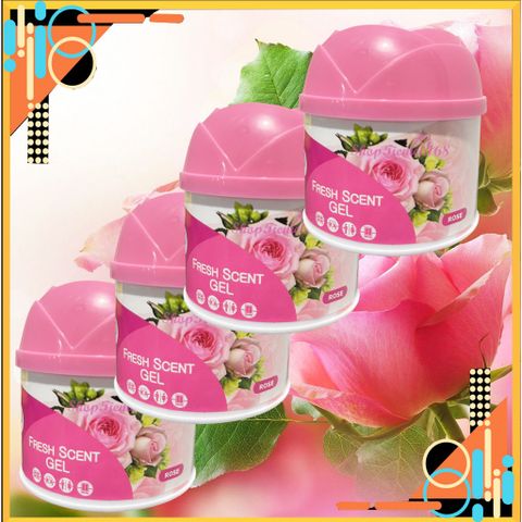 Bộ 4 Sáp Thơm Khử Mùi Hando 87g - Hương Chanh Tươi Mát, Khử Mùi Tự Nhiên Cho Phòng Ngủ, Phòng Tắm, Xe Hơi