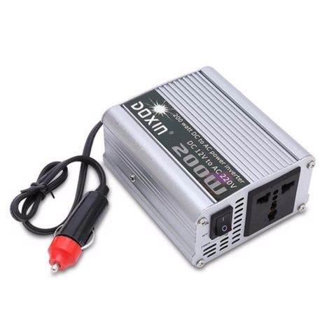 Bộ chuyển đổi nguồn điện 12V sang 220V 200W - Thiết bị tiện ích cho ô tô, điện gia dụng, sạc điện thoại, máy tính xách tay