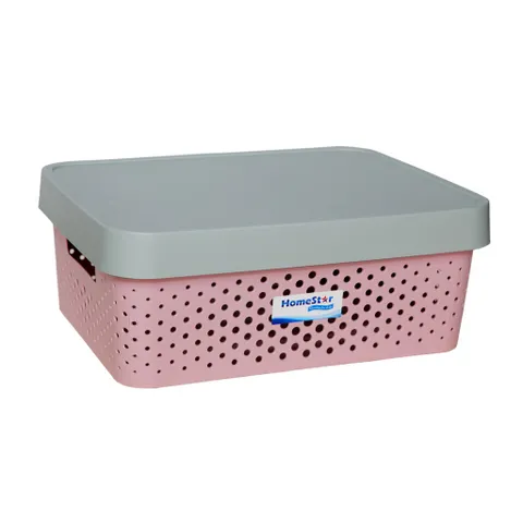 Hộp Nhựa Đựng Đồ Dạng Lưới Homestar Size M - Giải Pháp Sắp Xếp Tiện Dụng Cho Nhà Cửa - Chất Liệu PVC An Toàn, Bền Đẹp
