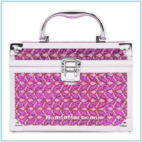 Hộp đựng đồ trang điểm cỡ nhỏ Tienich168 TI46 - Hồng xinh xắn, tiện ích cho bạn gái - Sắp xếp mỹ phẩm ngăn nắp