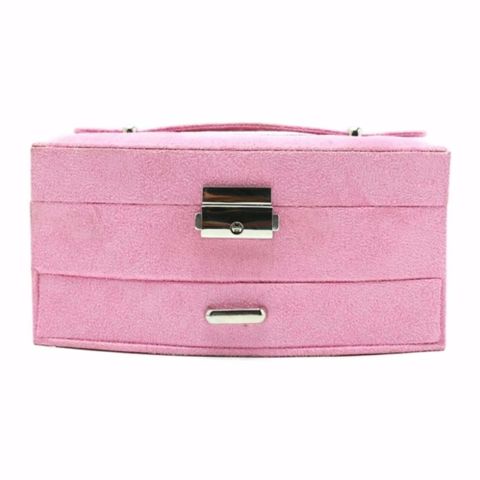 Hộp Đựng Đồ Trang Sức Nhung Cỡ Lớn 20x15x10cm - Thiết Kế Đa Năng Với Gương Mini Cho Không Gian Trang Điểm