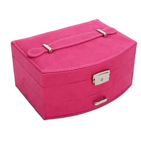 [HOT] Hộp đựng đồ trang sức nhung To (Hồng đậm)TI252