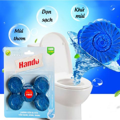 Viên Tẩy Bồn Cầu Hando - Set 6+2 Viên Làm Thơm, Tẩy Sạch Hiệu Quả, Diệt Khuẩn, Hương Dịu Nhẹ, Tiết Kiệm Chi Phí