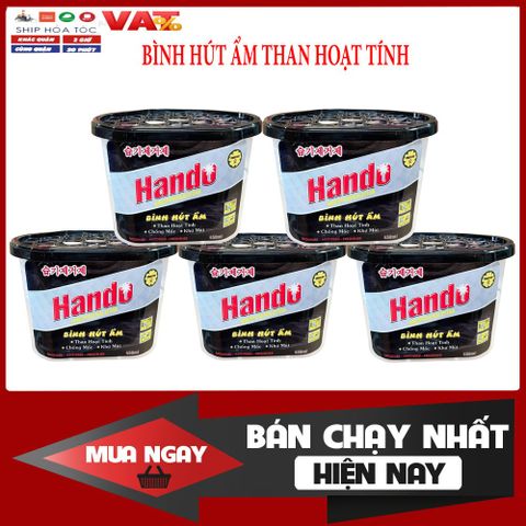 Bộ 2 Bình Hút Ẩm Hando 450ml - Chống Mốc, Khử Mùi và Giữ Đồ Khô Ráo - Sản Phẩm Hữu Ích Cho Mọi Gia Đình