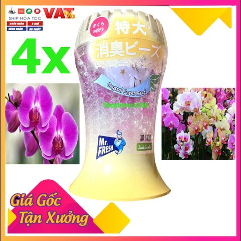 Sáp Thơm Khử Mùi Mr.Fresh 300g - Bộ 4 Hương Thiên Nhiên Rose, Lacoste, Jeans, Charming Brut - Món Quà Dễ Thương Trang Trí Nhà Cửa