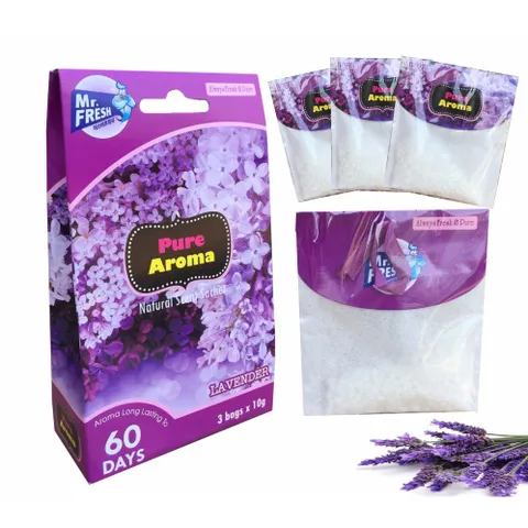 Túi Thơm Treo Tủ Quần Áo Hương Lavender 3 Gói X 10g - Khử Mùi Ẩm Mốc, Tạo Không Gian Thơm Mát cho Nhà Bạn