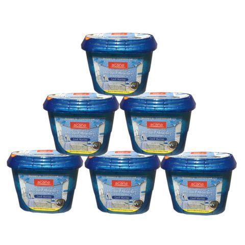 Bộ 6 Hộp Hút Ẩm Gió Biển Acana 290g - Khử Mùi, Chống Nấm Mốc, Thiết Kế Tiện Dụng, Phù Hợp Thời Tiết Nóng Ẩm Việt Nam