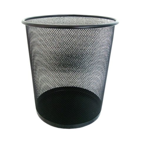 Thùng Rác Kim Loại Siêu Bền Mắt Lưới Tienich168 TI69 (Đen) - Thiết Kế Đẹp, Chắc Chắn, Dễ Vệ Sinh cho Gia Đình