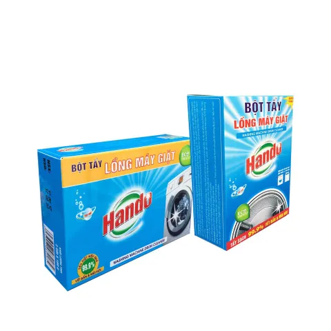 Bộ 2 Hộp 4 Gói Tẩy Lồng Máy Giặt Hando 100g - Giải Pháp Siêu Sạch Thế Hệ Mới cho Máy Giặt Sáng Bóng Như Mới