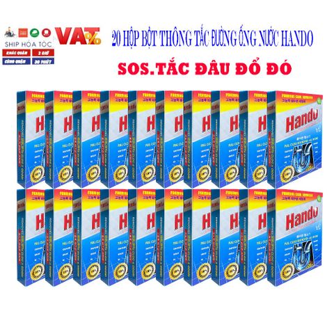 Bột Thông Cống Hando Xuất Khẩu 100g - Bộ 20 Gói Đậm Đặc, Giải Quyết Tắc Nghẽn Ống Cống, Bồn Cầu Hiệu Quả