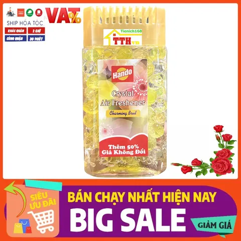 Bộ 4 Sáp Thơm Khử Mùi Hando 150g - Hương Hoa Tự Nhiên (Rose, Jasmine, Charming Brut, Orchid) - Trang Trí Không Gian Sống