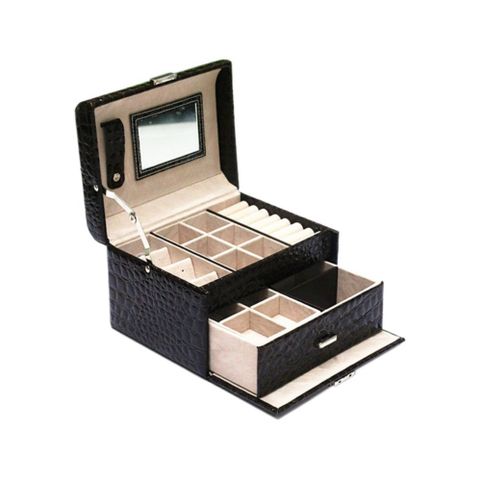 [HOT] Hộp đựng đồ trang sức da cá sấu chữ nhật Tím