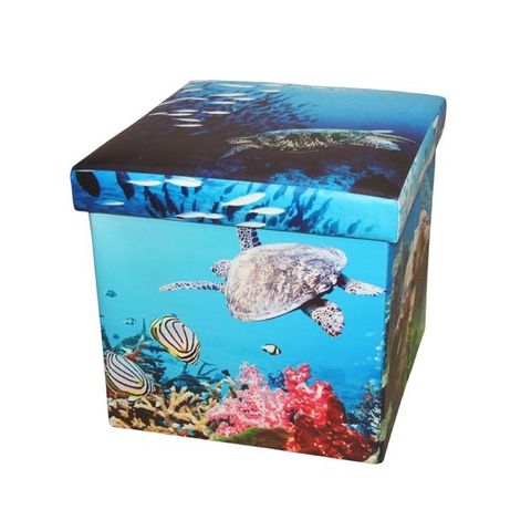 Ghế Hộp Da Tiện Ích 38x38x38cm - Ghế Đựng Đồ Chống Thấm, Đệm êm Áo Da Mềm, Giúp Nhà Ngăn Nắp và Gọn Gàng