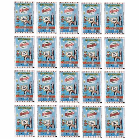 Bột Thông Cống Hando 100g - Bộ 20 Gói Tẩy Rửa Đường Ống Hiệu Quả, Chống Tắc Nghẽn Đảm Bảo An Toàn cho Gia Đình